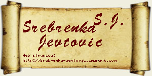Srebrenka Jevtović vizit kartica